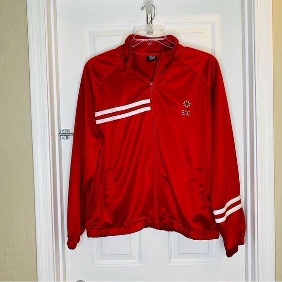 Bdg Elle Zip-front Jacket In Red Size Extra Large - Picture 4 of 12
